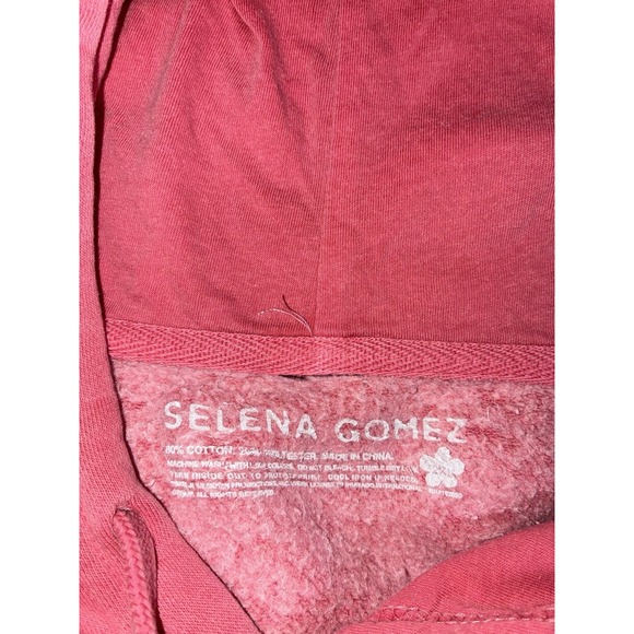 Selena Gomez Hoodie XXL Pigment Pink I Said I Love You First Merch NEW *spots - Picture 4 of 8